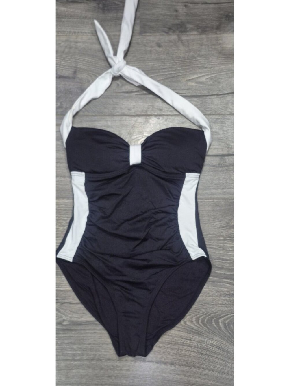 Nip Tuck Swim Twist Strappy One Piece Bathingsuit Women's Size 4 Coastal Preppy
